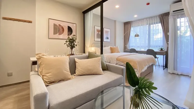 ให้เช่า Salaya One Residence ห้องแต่งน่าอยู่ ชั้น 2 วิวสวนและสระ ห้องไม่ร้อน มาจองเลยจ้า
