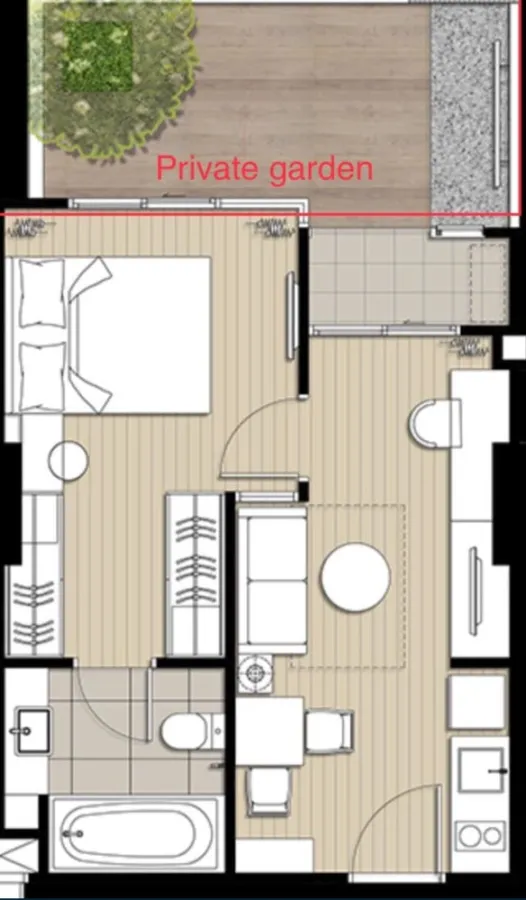 ให้เช่า ไอดีโอ สุขุมวิท 93 ชั้น 5 มี Private Garden ห้องตกแต่งครบครัน จองเลย ก่อนหลุดมือ
