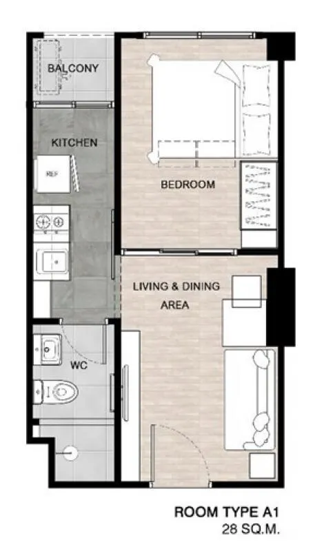 Urgent sale, The Excel Hideaway Sukhumvit 71 Condo, the room dropped, booked, great location, beautiful floor plan, this price cannot be found.