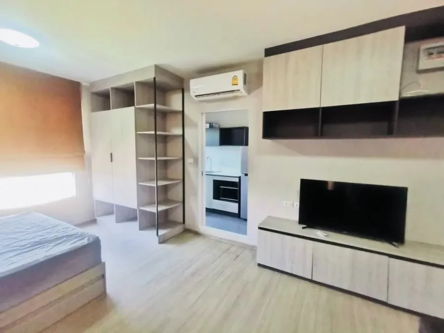 For sale: D Condo Campus Kamphaeng Saen. Fully furnished and equipped with electrical appliances. Ready to move in.
