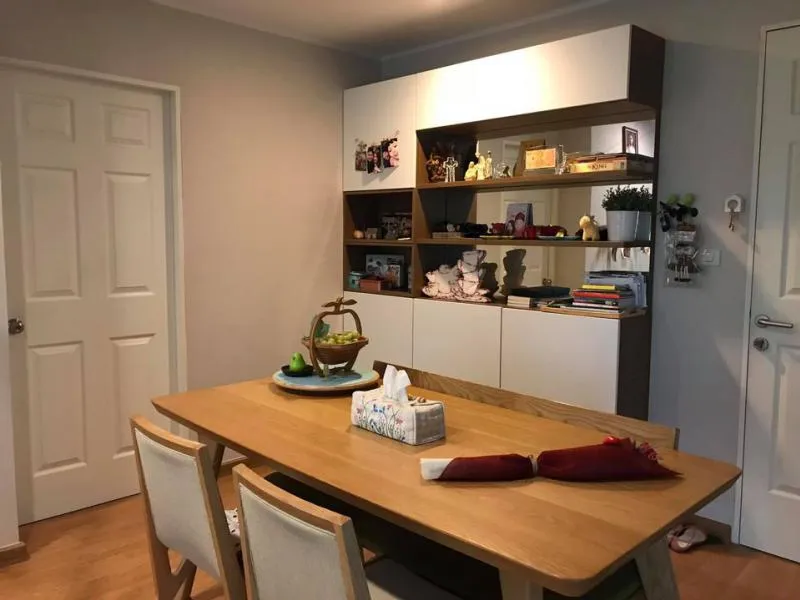 Whoever comes as a family must have this room for rent, Condo U Delight @ Huai Khwang Station, large room, fully furnished, hurry!!