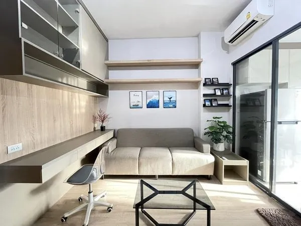 Condo for rent Ideo Rama9-Asoke, fully decorated room, fully built-in, high view, book now, don't miss it.