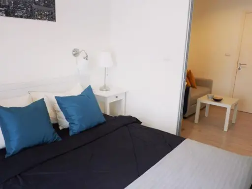 Very satisfying. For rent, Aspire Ngamwongwan, beautiful room, 1 bedroom, fully furnished, 10th floor, very nice to live in. Don't miss it. Book now. Hurry up. images