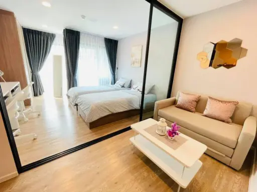 ปล่อยเช่า KAVE TOWN SPACE เฟอร์นิเจอร์ build-in เครื่องใช้ไฟฟ้าจัดเต็ม ชั้น 7 วิวสระ สนใจรีบเลยน้า images