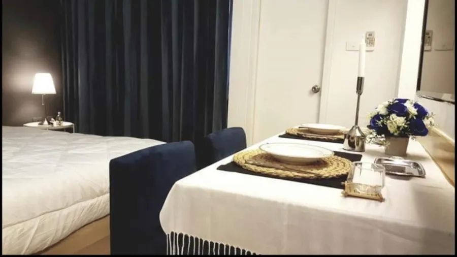 For rent I-House Laguna Garden RCA, Building D, 2nd floor, beautiful room, fully furnished, book now, don't wait.