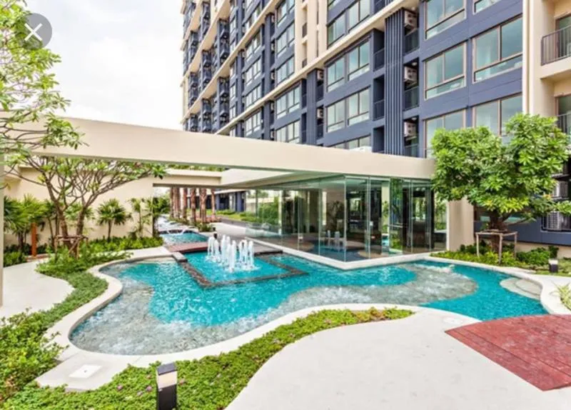 Urgent rent!!!!! casa condo Asoke Din Daeng, fully furnished, near MRT Rama 9, convenient to live