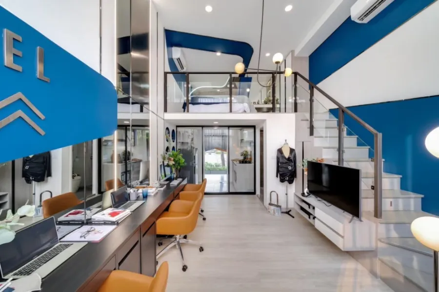 ขายดาวน์คอนโดห้องสวยเพดานสูง ห้องมุม 26 sq.m ที่ Origin Plug & Play Sirindhorn Station