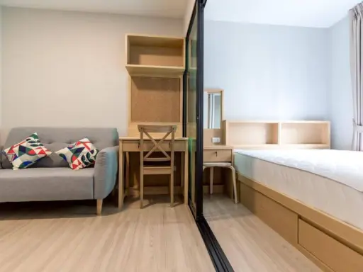 For rent Plum Condo Mix Chaengwattana The room is very nice Built-in furniture in the whole room Book and you won't be disappointed.