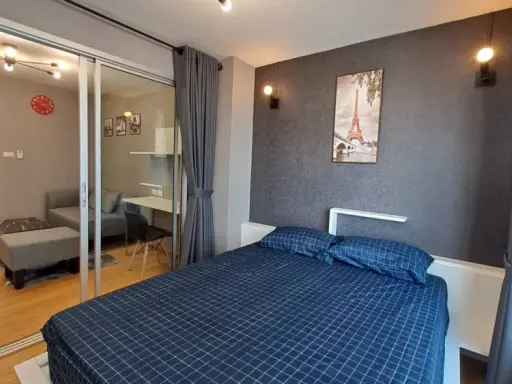 ให้เช่า The Trust Residence Ratchada-Rama 3 ชั้น 18 วิวสวน แต่งครบ จองเลย