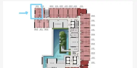 ขายดาวน์ ASPIRE Sukhumvit - Rama 4 ชั้น 8 ห้องริม ส่วนตัว ระเบียงวิวทิศตะวันออก รีบมาจองเลย
