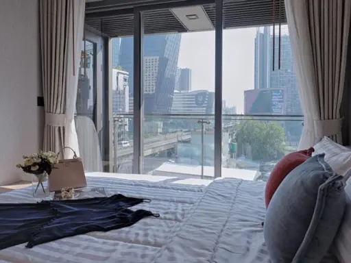 ว้ายย แต่งสวยยิ่งกว่าห้องตัวอย่าง ให้เช่า the line asoke ratchada ห้อง one bed ทุกอย่างครบ ด่วนเลย