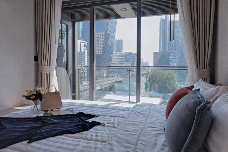ว้ายย แต่งสวยยิ่งกว่าห้องตัวอย่าง ให้เช่า the line asoke ratchada ห้อง one bed ทุกอย่างครบ ด่วนเลย