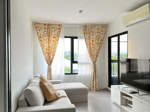 Condo for sale Aspire Sukhumvit-On Nut 2 bedrooms, 6th floor, beautiful view, fully furnished, come and own it.