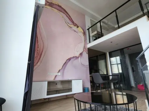 ให้เช่า The Rich Rama 9 - Srinakarin ห้อง Duplex 36 ตร.ม. ตกแต่งสวย พร้อมเข้าอยู่ จองเลย