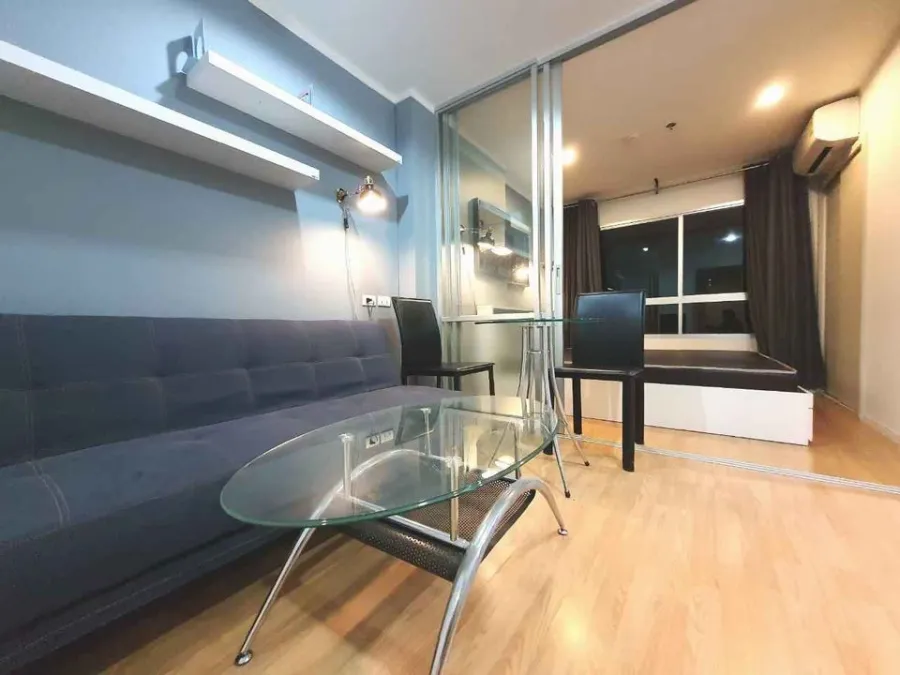 For rent: Lumpini Place Srinakarin-Hua Mak Station, fully furnished, ready to move in, real wood furniture, durable, easy to maintain
