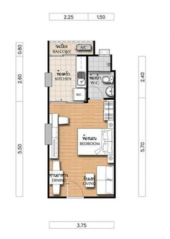 ให้เช่า คอนโด Supalai Loft แจ้งวัฒนะ ชั้น26 .เฟอร์นิเจอร์ครบ ลมเย็น อากาศถ่ายเทตลอดทั้งวัน