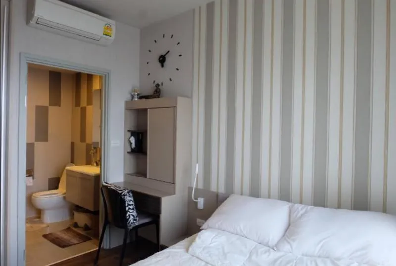 Urgent for rent, Onyx Phaholyothin, east side, not hot, tight bed, beautiful room, furniture, complete electrical appliances