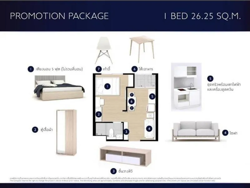 1 ใน Condo The Privacy พระราม9 เดินทางง่าย เฟอร์ครบ จบที่นี้เลย เปิดให้เช่าจ้า