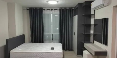 Dcondo Campus Resort Rungsit ชั้น 8 ตึก A วิวมหาลัยธรรมศาสตร์ ตกแต่งทูโทน ห้องมุมเป็นส่วนตัวมาก ด่วน