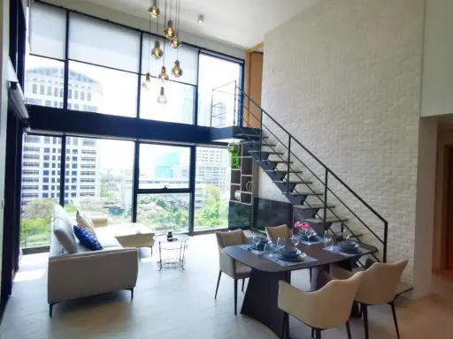 ให้เช่า The Lofts Silom ห้องแบบดูเพล็กซ์ มี 2 ห้องนอน สิ่งอำนวยความสะดวกจัดเต็ม รีบจองให้ไว