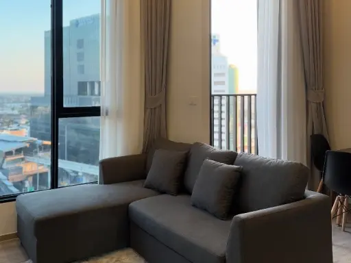 For rent: The Origin Plug & Play Ramintra, corner room, duplex style, spacious, comfortable, beautiful view, book now.