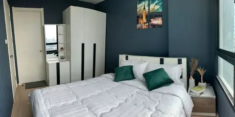 ให้เช่า คอนโด Artemis สุขุมวิท 77 Fully furnished ห้องตกแต่งอย่างดี เตียงนอนนอนสบายสุดๆ จองเลย