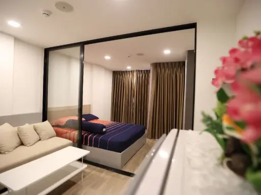 For rent, Atmoz condo Ladprao, 15 nice rooms, come at a cute price. It's all convenient here. Hurry up to reserve.