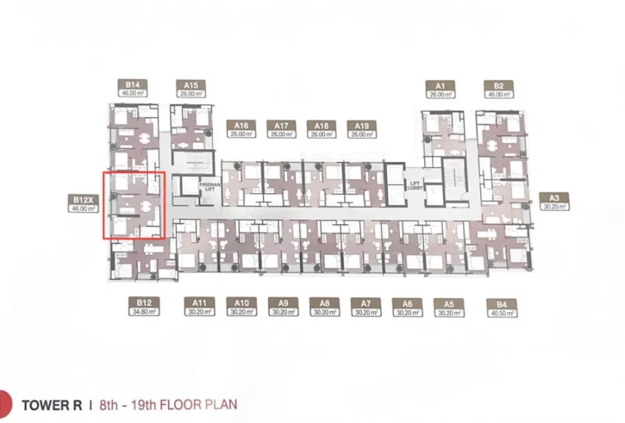 Down payment sale NUE District R9 by Noble, 2 bedrooms, 2 bathrooms, size 46 sq m, good price, book now.