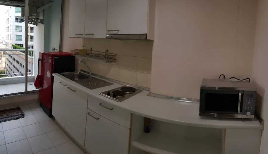 For rent Life at Tha Phra, very beautiful room, very pleasant, 7th floor, high, good condition, fully furnished If interested, hurry to reserve.
