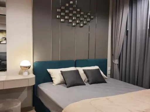 Condo for rent Quinn Sukhumvit 101, 7th floor, corner room, garden view, good location, near BTS, don't wait !! images