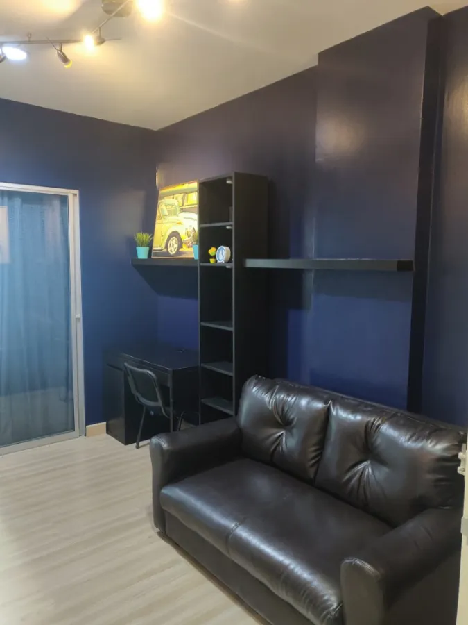 For rent, The Kith Lite Bangkadi-Tiwanon, 1st floor, garden view, nicely decorated. Good washing machine. Book now.