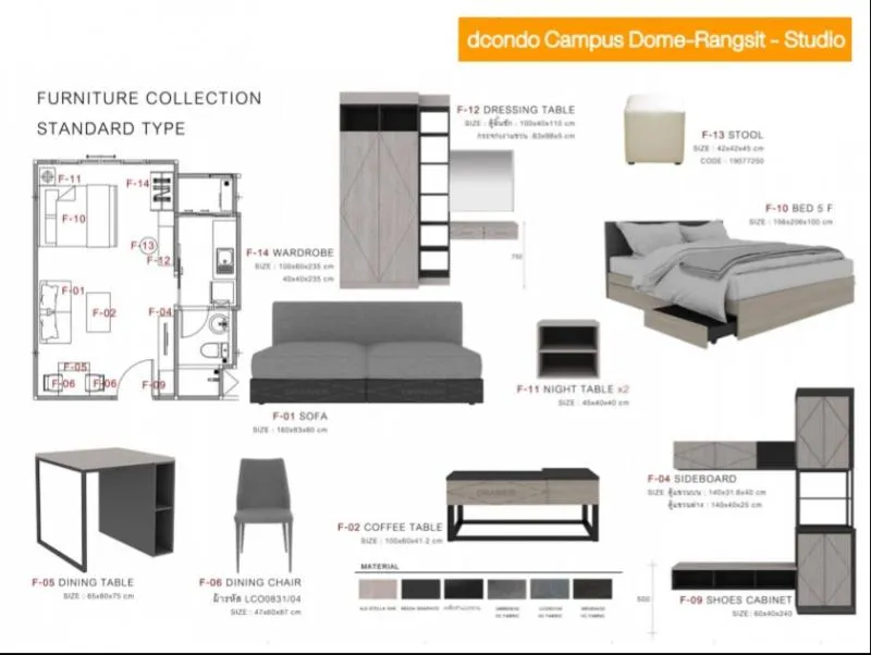 ขายดาวน์ Dcondo Campus Dome Rangsit (Phase 3) ดีคอนโด แคมปัส รีสอร์ท โดม - รังสิต เฟส 3 ตึก B ชั้น 6