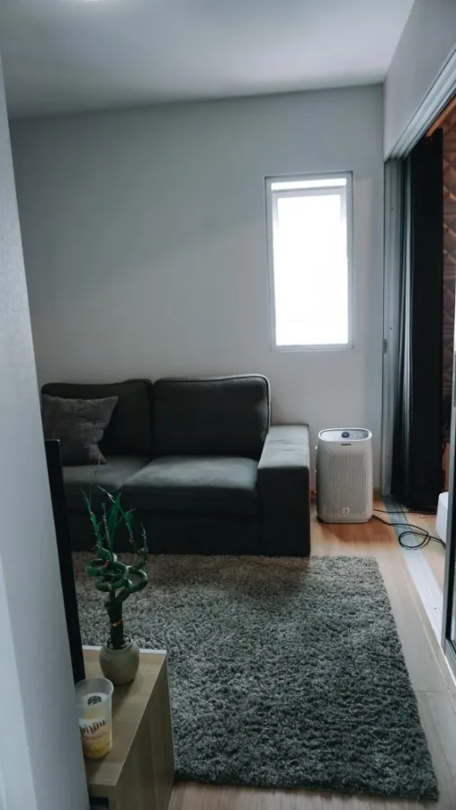 Plum Condo Chaengwattana Station for sale, 8th floor, corner room with furniture and electrical appliances. Buy now, great value.