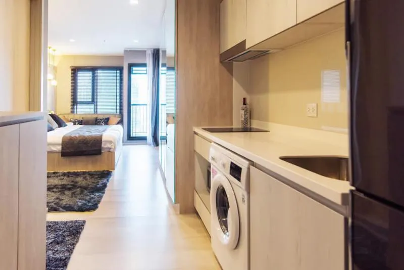 for sale / rent, Life One Wireless, full-built luxury room Full furniture Central is very good Quality location near the BTS, near the mall.