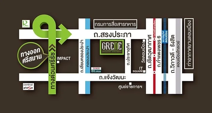 ขายดาวน์คอนโด กรีเน่ เฟส2 ดอนเมือง-สรงประภา 1 ห้องนอน One Bed Room วิวสระว่ายน้ำ