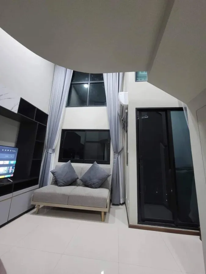 For sale: T Gold Condo Lat Phrao 93, 2-storey duplex style, chic and unique in this area, fully furnished, ready to move in.