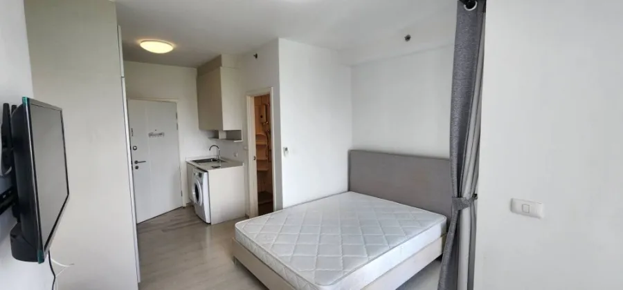 Chapter One Eco Ratchada-Huai Khwang Condo for rent, Studio room, beautiful decoration, fully furnished, hurry up to rent