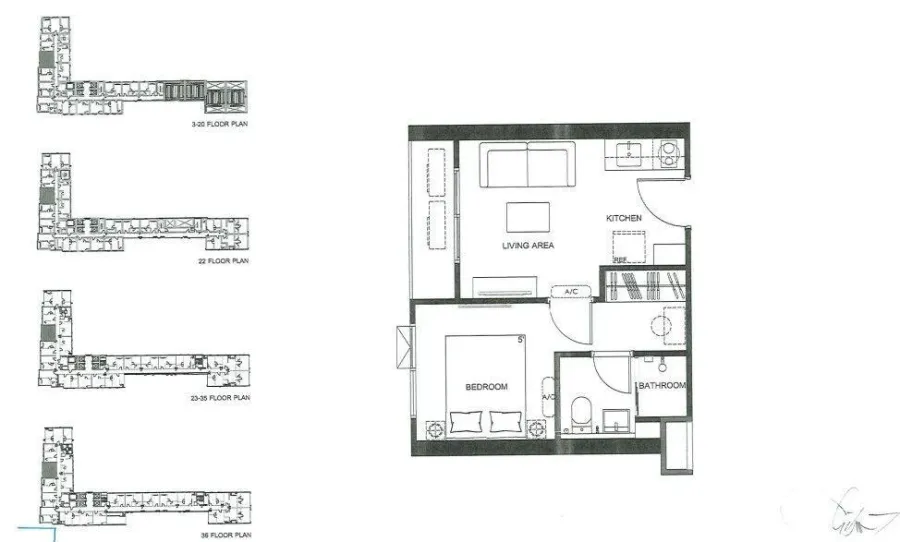 Quintara MHy'Den Pho Nimit 23rd floor for sale, good project, complete common area, interested, hurry and reserve now.