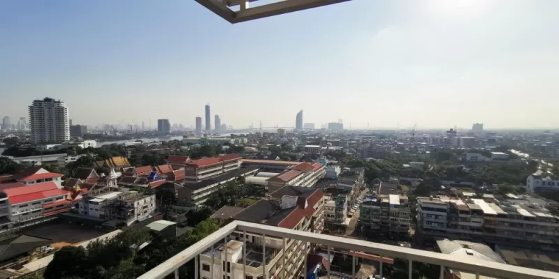 ขาย ISSI Condo Suksawat ชั้น 14 ได้วิวแม่น้ำเจ้าพระยา ห้องตกแต่งครบ โซฟาเบดนั่งสบายมาก จองเลย