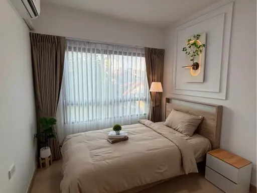 Selling Condolette Ratchada 36, ​​unit 624. Spacious 2-bedroom unit, fully furnished, beautifully decorated, ready to move in immediately.