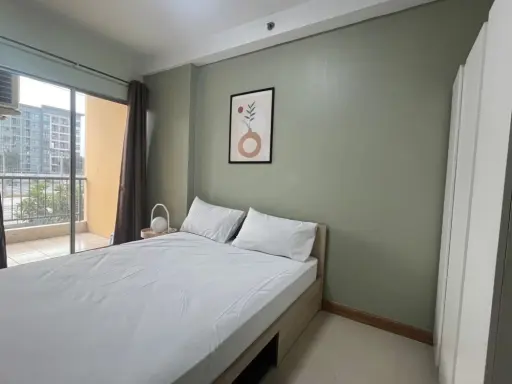 For rent: Supalai City Home Srinakarin, 2nd floor, not high, brightly colored room, complete electrical appliances, hurry and book now.