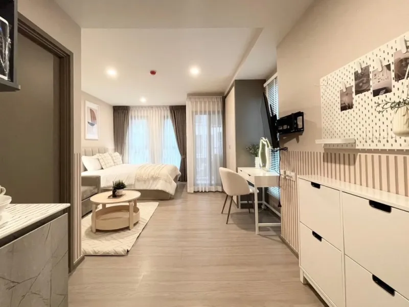 ให้เช่า Aspire รัชโยธิน ชั้น 4 ห้อง STUDIO สวย ตกแต่งสไตล์มินิมอล น่าอยู่สุดๆ ไม่จองพลาดมาก