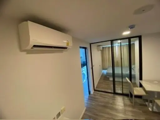 Condo for sale or rent, Atmoz Chaengwattana, canal view, receives the morning sun, not hot, new room, never lived in.