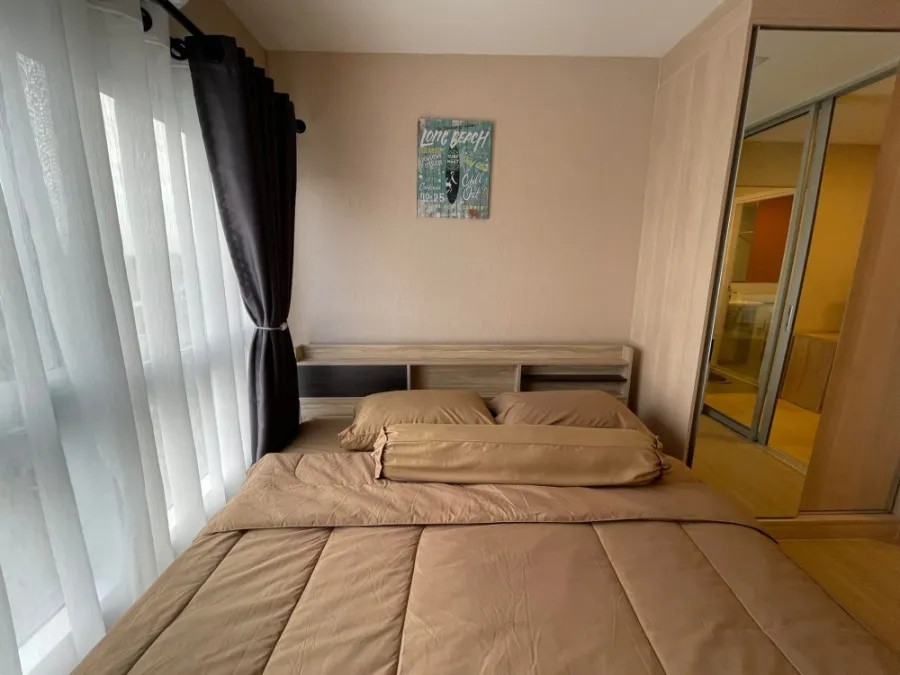 Plum Condo Rangsit Fresh ให้เช่า ชั้น 4 วิวนอก ติดวอลเปเปอร์ทั้งห้อง พร้อมที่นอนอย่างดี รีบจองเลย