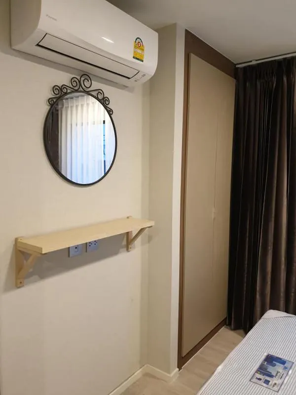 KAVE CONDO ห้องใหม่ให้เช่า ราคาไม่แพง! ติดวอลเปเปอร์ทั้งห้องด้วย พร้อมย้ายได้เลย นัดดูห้องจริงเลยมั้