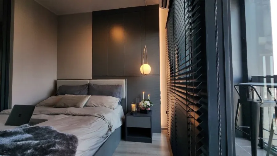 For rent/sale Condo IDEO Ratchada-Sutthisan, 21st floor, room facing north, room is a single corridor, very private, buy now.
