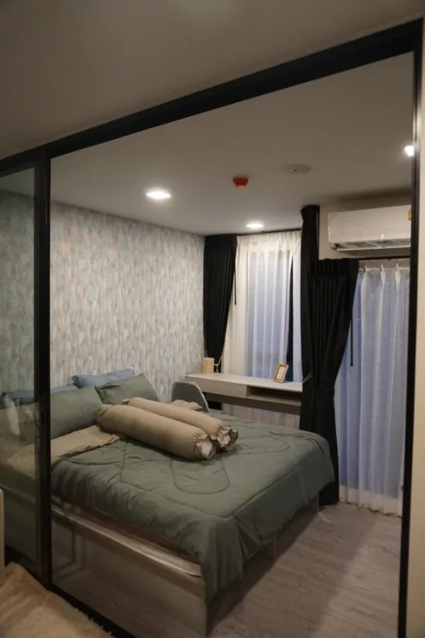 For rent, Cave Eva, 4th floor, outside view, partition room fully furnished Ready to move in. Hurry up to reserve before it's gone.