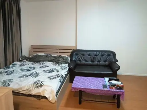 For rent, Lumpini Township Rangsit Klong 1, Studio room, Building E7, 4th floor, fully furnished, this price is worth it. Book now.