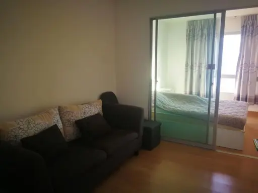 Condo for rent DEN Vibhavadi, beautiful room, fully furnished, great view, 6th floor, don't wait, book now.