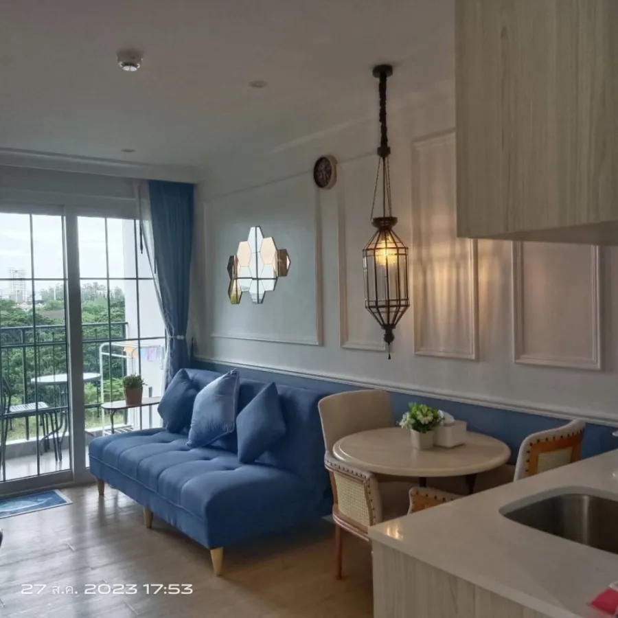 For rent, Seven Seas Code The Azur (Jomtien), resort style, water park, open view, very nice decorated room, can book now.